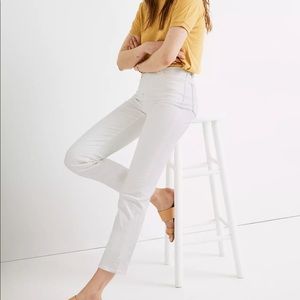 Madewell Straight Crop Jeans in Tile White